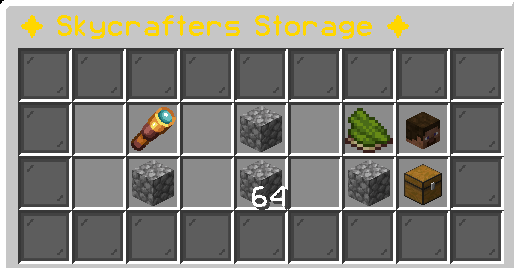 Java menu for the Skycrafters Chest